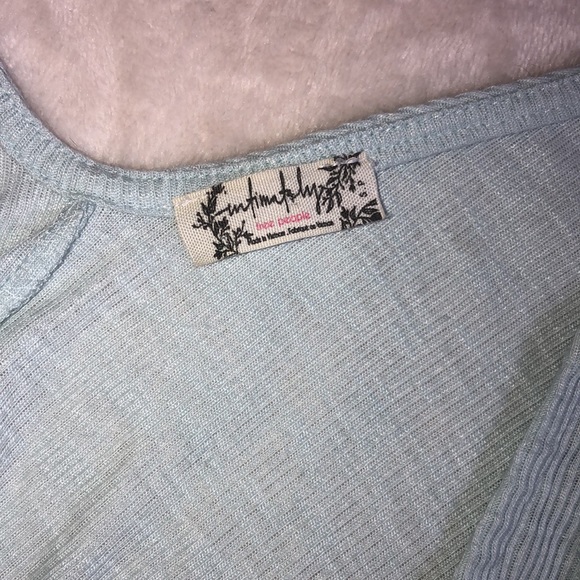 Free People Intimately Light Blue Lounge Ribbed Tank Top - Picture 4 of 6
